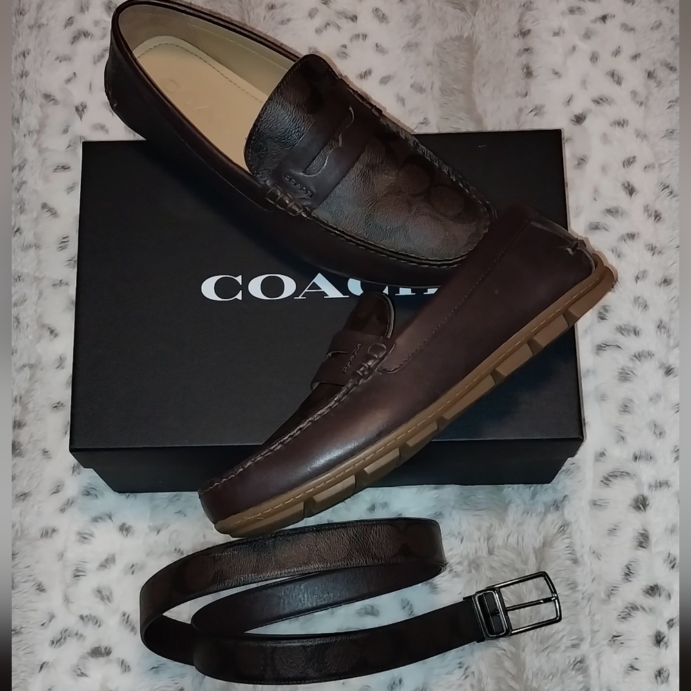 Coach Mott Driver Loafers & Belt